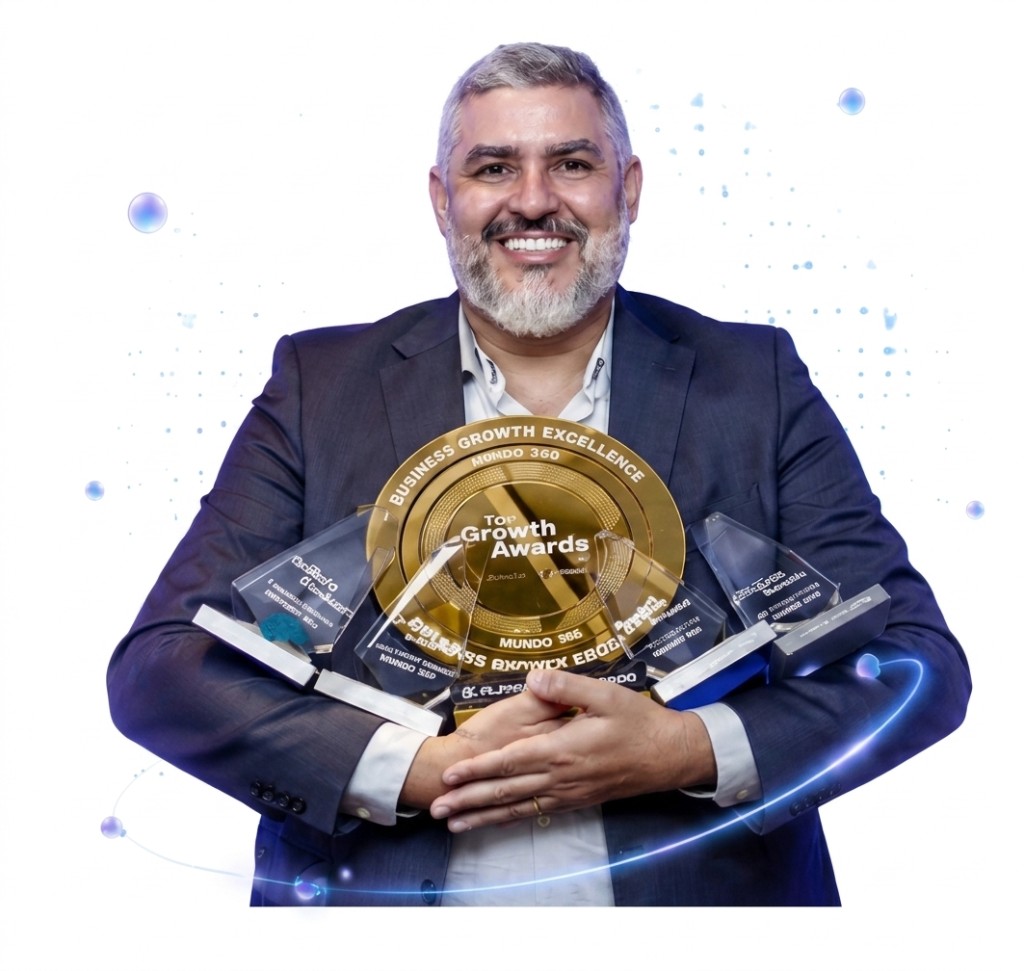 Representante Mundo365 com prêmios Microsoft Top Growth Awards